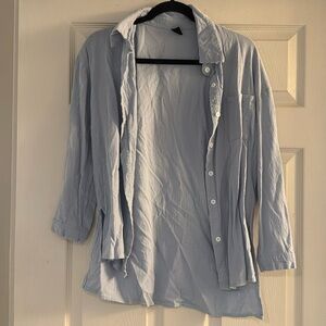 Blue Button Up